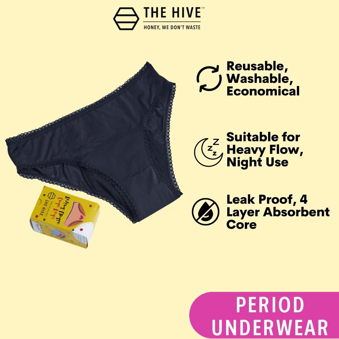 Period Panties for Heavy Flow, Washable, Reusable