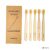 Bamboo Toothbrush Pack of 5 Adult Bamboo Yellow Soft Bristles